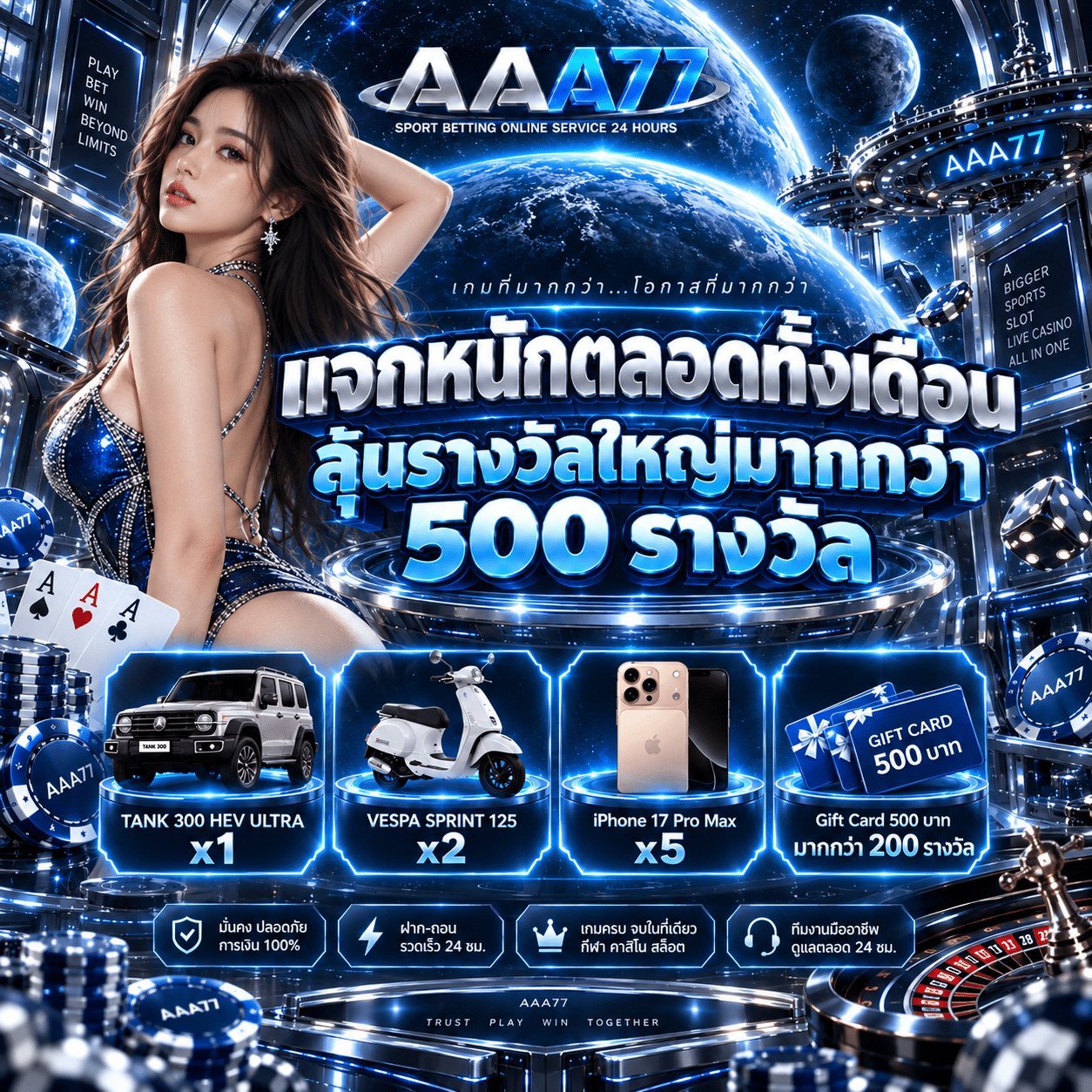 แจกหนักตลอดทั้งเดือน​ ลุ้นรางวัลใหญ่มากกว่า 500 รางวัล